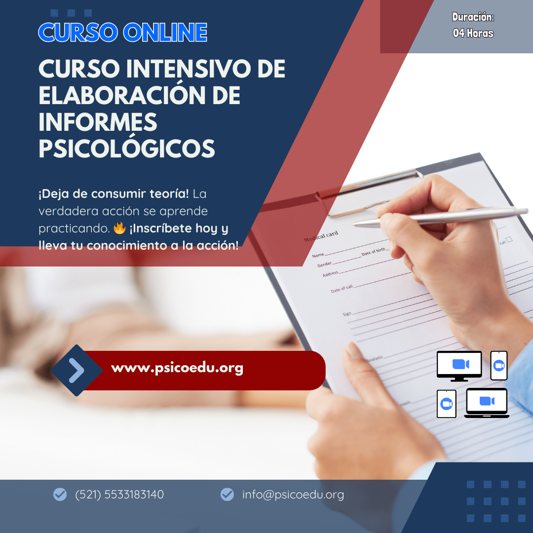 Curso Intensivo de Elaboración de Informes Psicológicos (Tips y Estructura)
