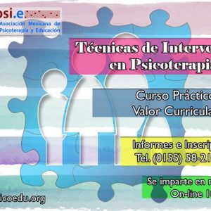 Inscripción a Curso de Técnicas de Intervención en Psicoterapia