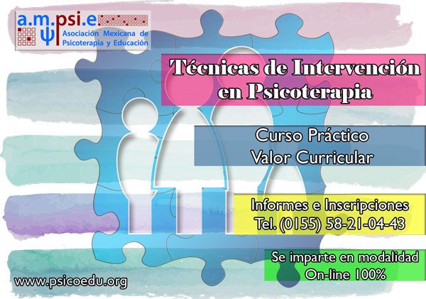 Inscripción a Curso de Técnicas de Intervención en Psicoterapia